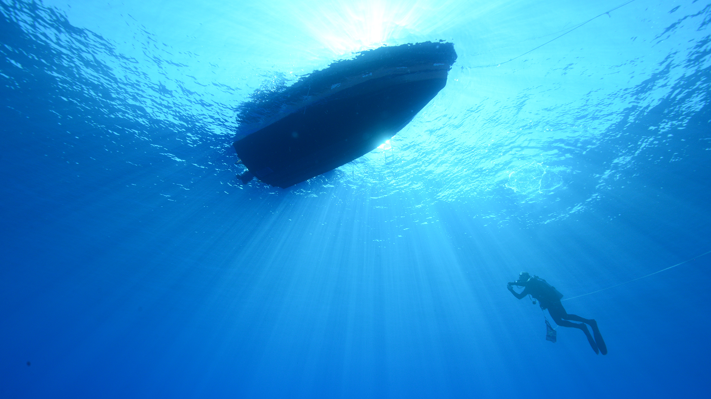 Blue-water sunbeams